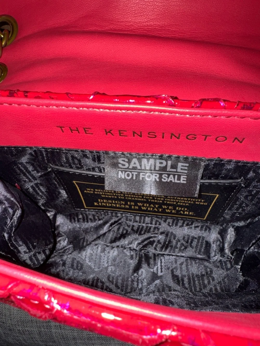 Kurt Geiger Bag Kensington Snake Embossed Sample Sale Pink Textured Crossbody - Picture 13 of 17